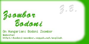 zsombor bodoni business card
